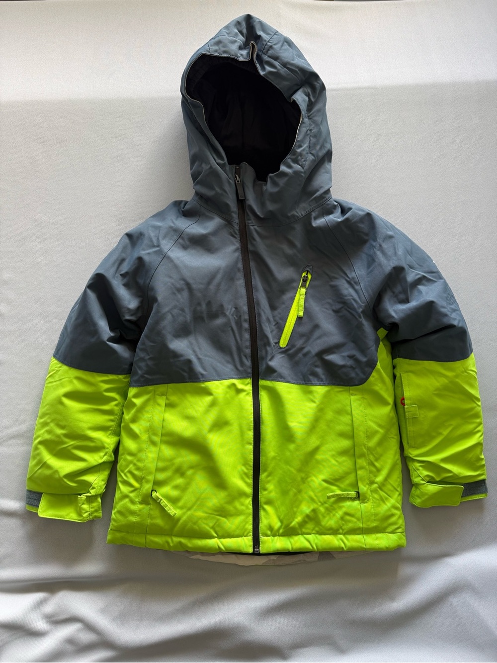 686 Boys Hydra Insulated Winter Ski Jacket Youth M - Grey Green